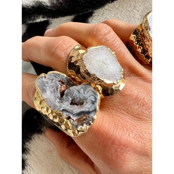 Handmade Jewelry - Divine Feminine Cosmic Geode Ring